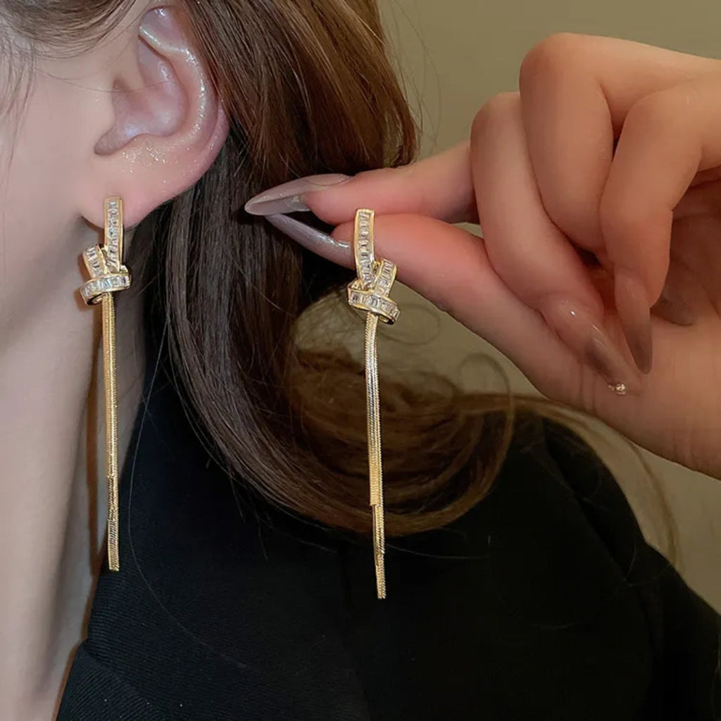 Long Chain Threader Earrings