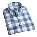 Men’s Micro Plaid Striped Formal Shirt – Slim Fit Office Style