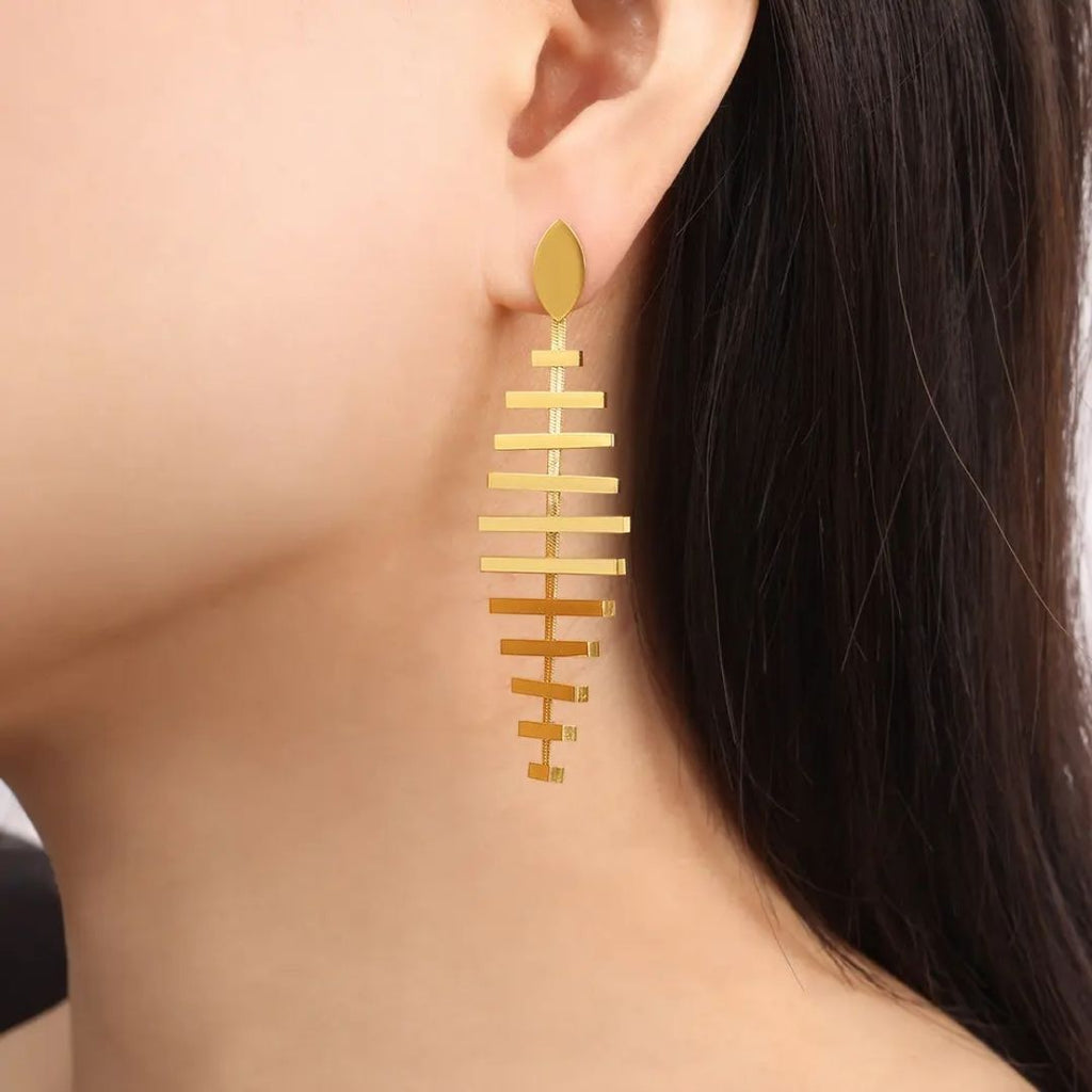 Leafy Statement Earrings