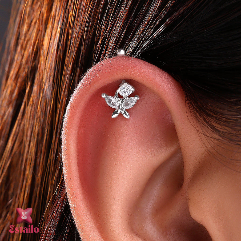 Sparkling Wing Helix Earcuff Earring (Pair)
