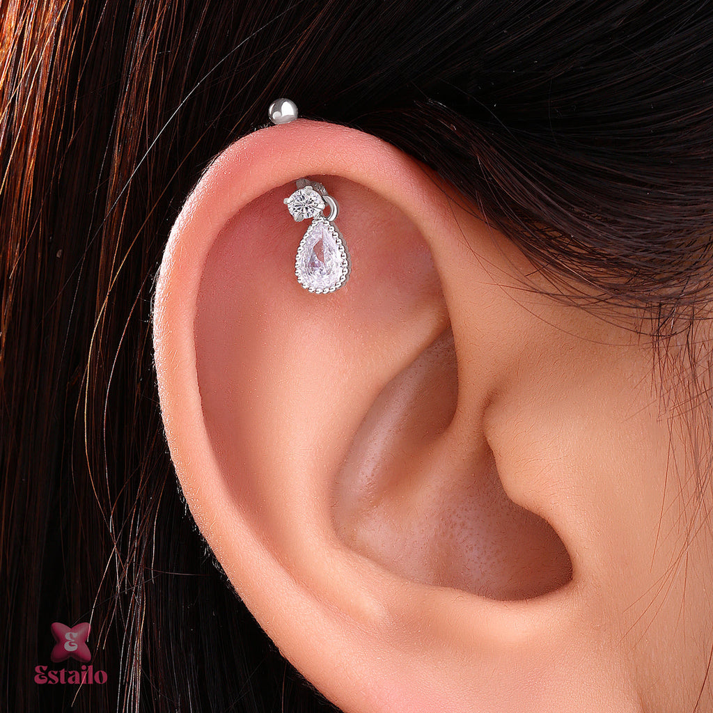 Celeste Stone Helix Earcuff Earring (Pair)