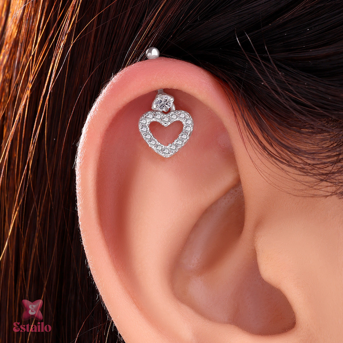 Elegant Heart Earcuff Earring (Pair)