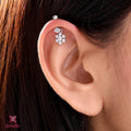 Snowflake Sparkle Drops Earring (Pair)