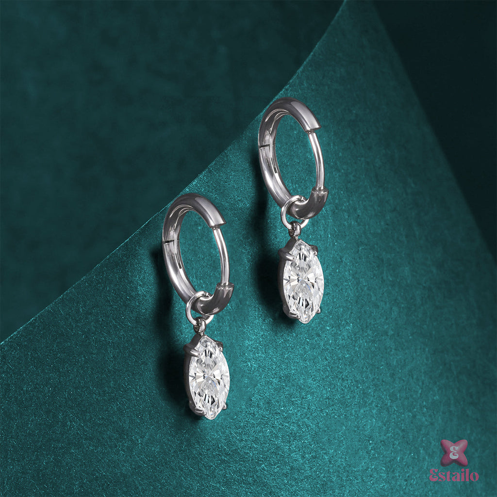 Starlight Dewdrop Huggies Earrings